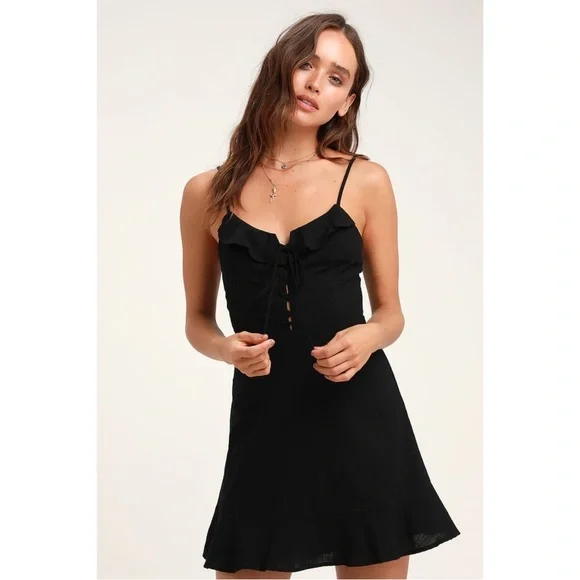 Lulus | Dresses | Lulus Laceup Here To Dance Aline Black Cotton Mini Dress | Poshmark Lulus | Dresses | Lulus Laceup Here To Dance Aline Black Cotton Mini Dress | Poshmark